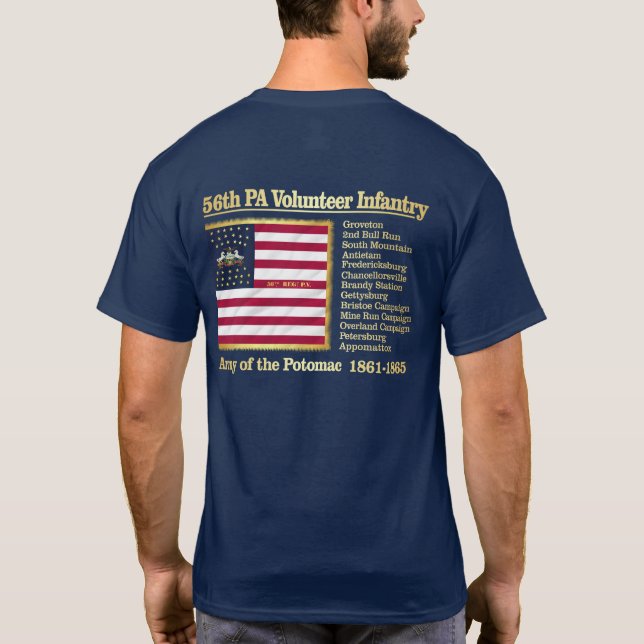56. Pennsylvania Volunteer Infantry (BH) T-Shirt (Rückseite)