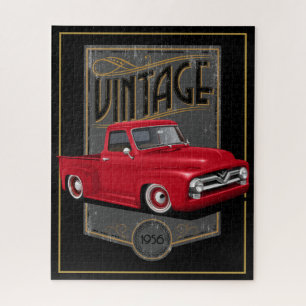 56 Red Classic Truck Puzzle
