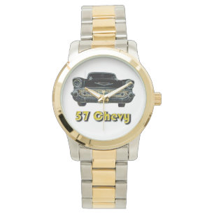 57 Chevy Zwei-Ton mit Gold-und Silber-Ton-Uhr Armbanduhr