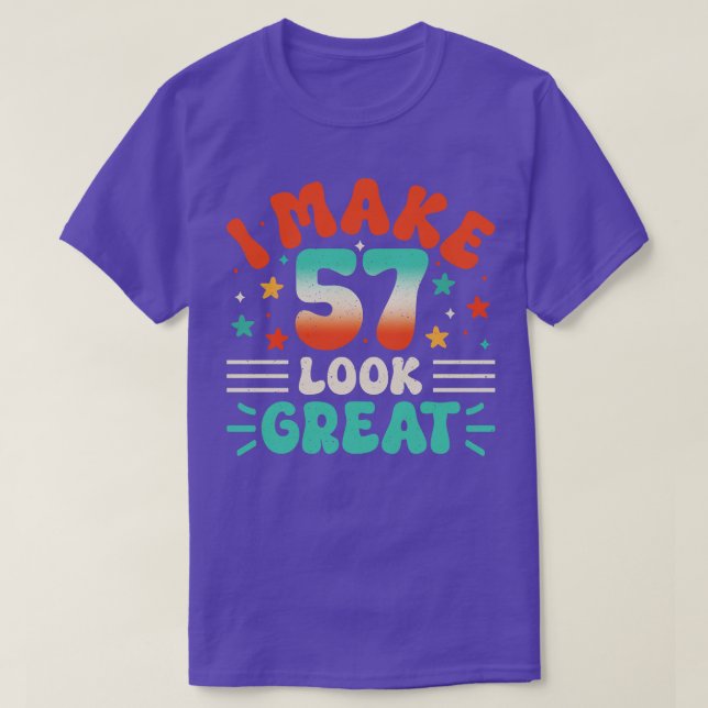 57. Geburtstag 1 T-Shirt (Design vorne)