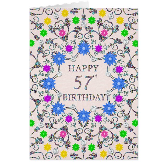 57. Geburtstag Abstrakte Blume (Vorne)