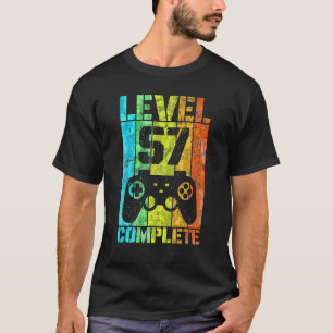 57. Geburtstag Man Gamer Level Vollständig 57 Jahr T-Shirt