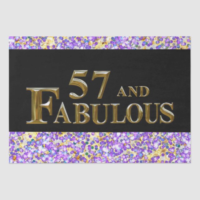 57. Geburtstag Seidenpapier (Vorderseite)