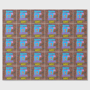 57. Geburtstag: Spaß, Urban Graffiti Inspiriert Lo Geschenkpapier