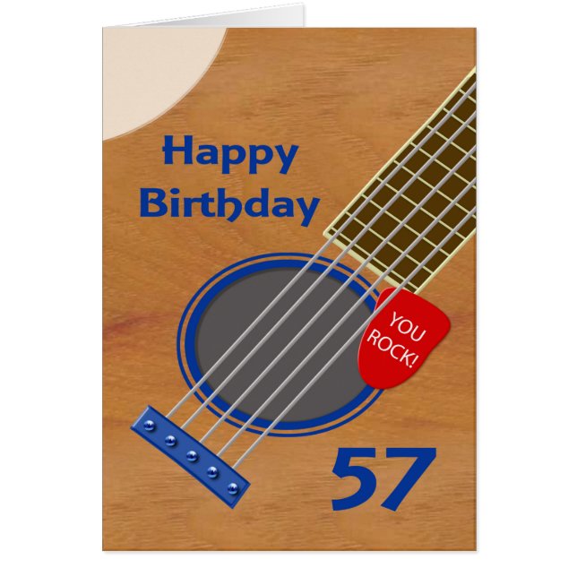 57. Geburtstags-Gitarre Spieler Geburtstag (Vorne)