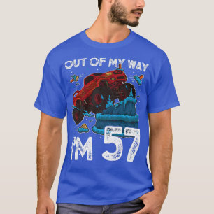 57. Geburtstagsjunge Monster LKWs aus meinem Weg T-Shirt