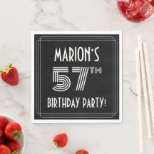 57. Geburtstagsparty: Art-Déco-Stil + Individuelle