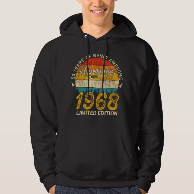 57 Jahre alt 1968 Retro Phantastisch 57. Geburtsta Hoodie (Vorderseite)