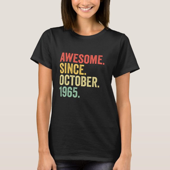 57 Jahre alt Phantastisch seit Oktober 1965 57. Ge T-Shirt (Vorderseite)