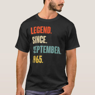 57 Jahre alte Legende seit September 1965 57. Bir T-Shirt