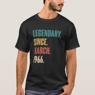 57 Jahre alte Vintage 1966 Geburtstag März 57. Dec T-Shirt