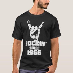 57 Jahre alter Rockin' seit 1966 Vintager Rock on  T-Shirt
