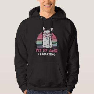 57 Jahre alter Tag Llamazing 57. Geburtstag Lama Hoodie