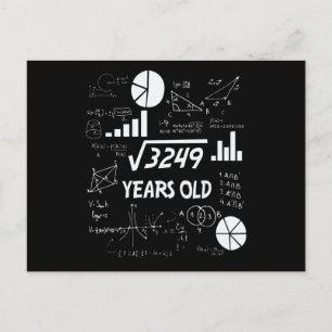 57 Jahre alter Tag Mathematiklehrer 57. Geburtstag Postkarte