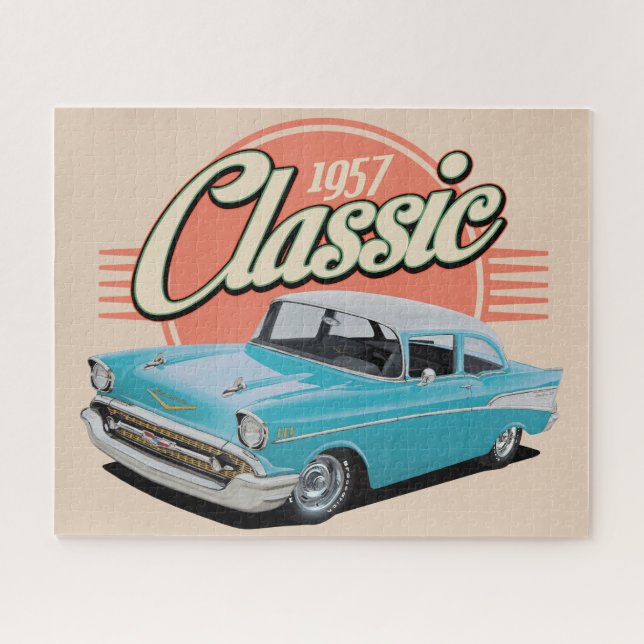 57 Klassiker-Autoreifen-Puzzle Puzzle (Horizontal)
