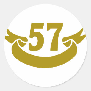 57-real-Band Runder Aufkleber
