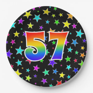 57. Veranstaltung: Bold, Fun, Colorful Rainbow 57 Pappteller