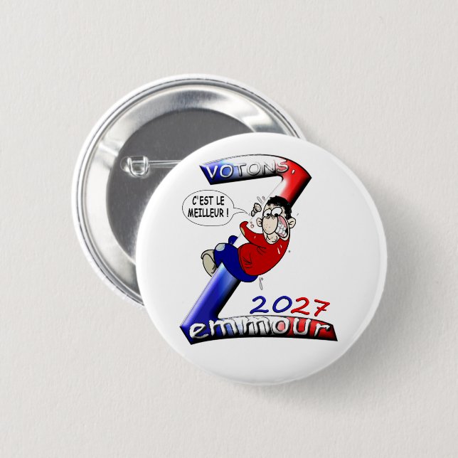 57mm, Zemmour 2027 Button (Vorne & Hinten)