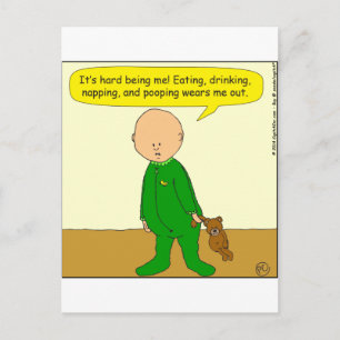 580 Es ist schwer, ein Baby-Cartoon zu sein Postkarte