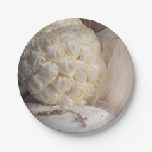 5882-Bouquet mit Rings, Veil & Cross