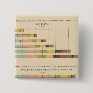 58 Ausländische geborenen 1850-1900 Button