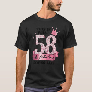 58 & Fabulous I Pink White Party Gruppe Candid Fot T-Shirt