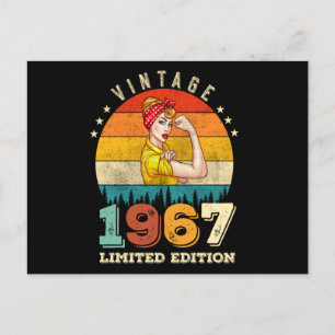 58. Geburtstag 1967 Vintage 58. Geburtstag Frauen Postkarte