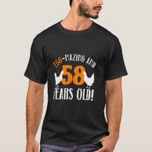 58. Geburtstag 58 Jahre alter Hühnerfarmer Huhn  T-Shirt