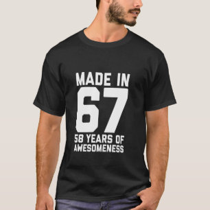 58. Geburtstag für Männer Frauen Sohn Tochter Alte T-Shirt