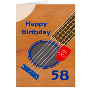 58. Geburtstag Gitarre Spieler Geburtstag