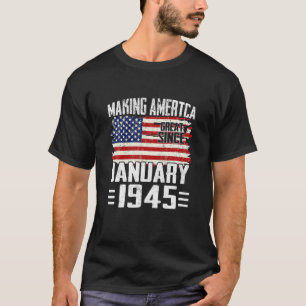 58. Geburtstag Januar 1964 Amerikanische Flagge 58 T-Shirt