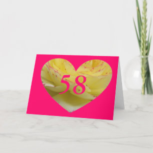 58. Geburtstag Karte