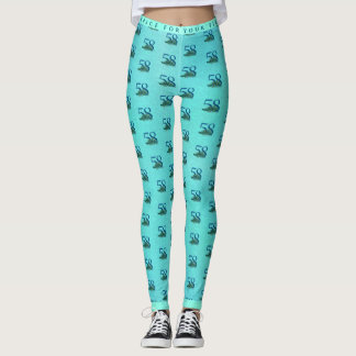 58. Geburtstag oder Jubiläum Pfauenmuster Leggings