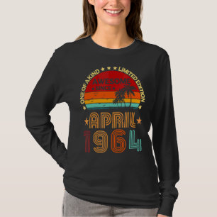 58. Geburtstag Phantastisch Seit April 1964 Vintag T-Shirt