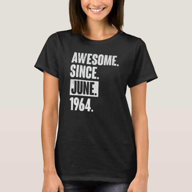 58. Geburtstag Phantastisch seit Juni 1966 T-Shirt (Vorderseite)