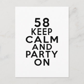 58 Geburtstagsdesigns Postkarte