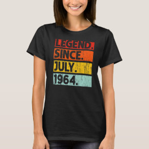 58. Geburtstagslegende Seit Juli 1964 58 Jahre alt T-Shirt