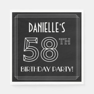 58. Geburtstagsparty: Art-Déco-Stil + Individuelle Serviette
