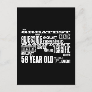 58. Geburtstagsparty Bestes achtundfünfzigstes Jah Einladungspostkarte