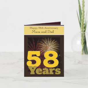 58. Hochzeitstag Karte
