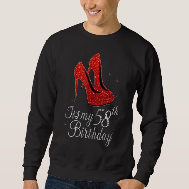 58 Jahre alt 1964 High Heels Es ist mein 58. Gebur Sweatshirt (Vorderseite)
