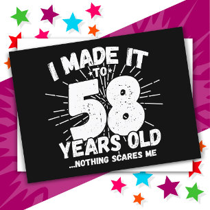 58 Jahre alt Sarcastic Meme Funny 58. Geburtstag Postkarte