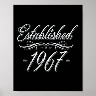 58 Jahre alt Tattoo Lover 1967 58. Geburtstag Poster