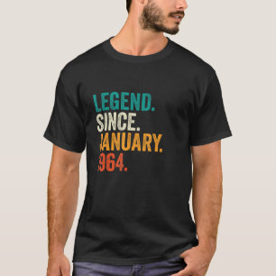 58 Jahre alte Legende seit Januar 1964 58. Geburt T-Shirt