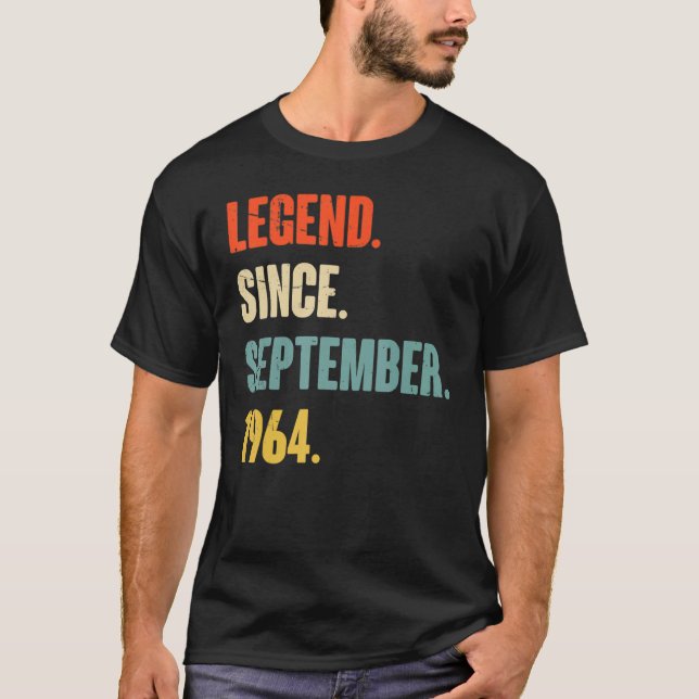 58 Jahre alte Legende seit September 1964 58. Bir T-Shirt (Vorderseite)