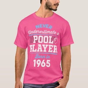 58 Jahre alter Pool und Billard Player 1965 58. Bi T-Shirt