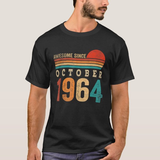 58 Jahre Phantastisch seit Oktober 1964 58. Geburt T-Shirt (Vorderseite)