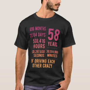 58 Jahre verheiratet Lustig 58. Hochzeitstag T-Shirt