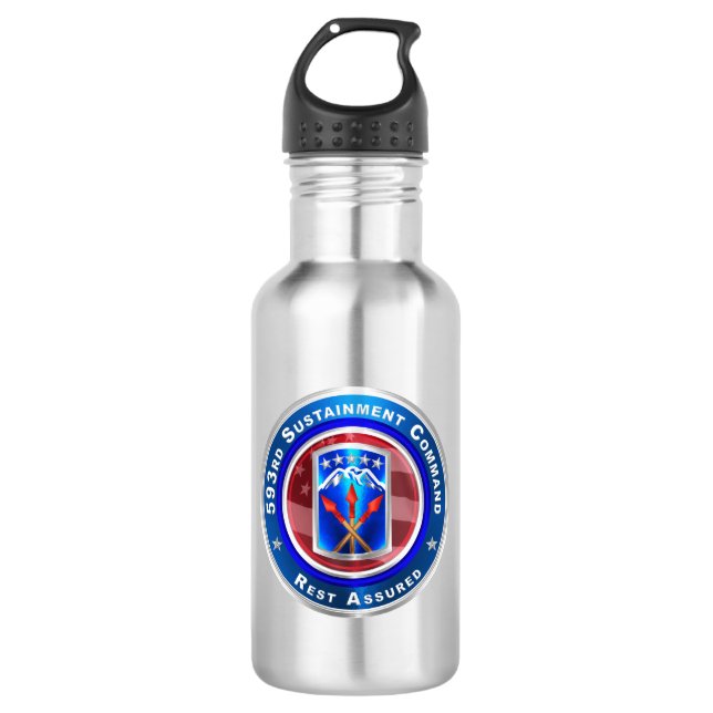 593. Nachhaltigkeitsbefehl Edelstahlflasche (Vorderseite)