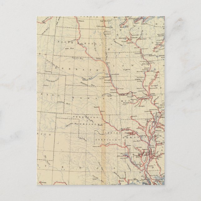 59 Flüsse, Routen 1890 Postkarte (Vorderseite)